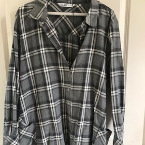 Zara’s flannel mini dress